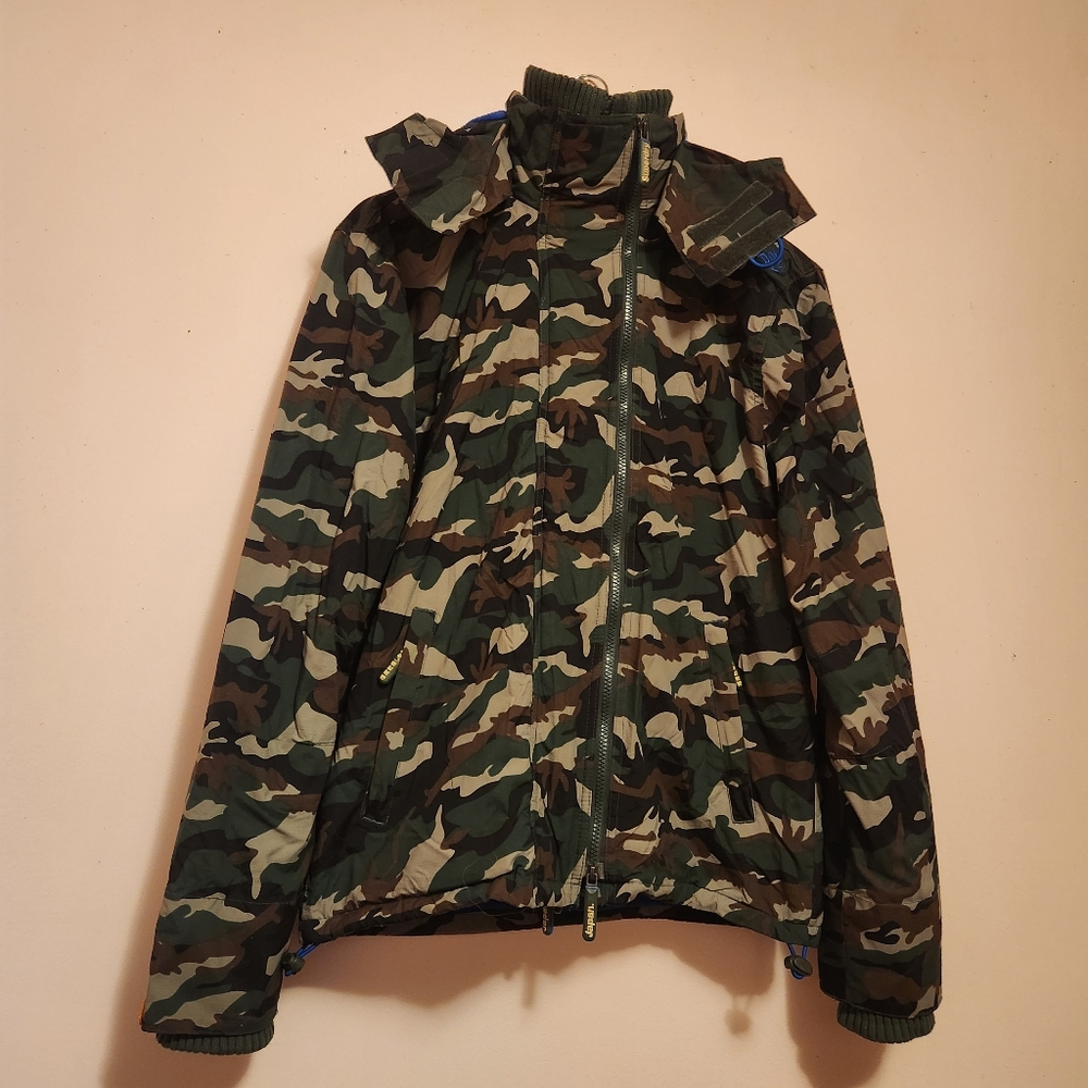 Superdry JPN Mens Camo Windcheater Jacket Size M EUC